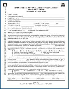 Free Georgia Residential Lease Agreement Forms