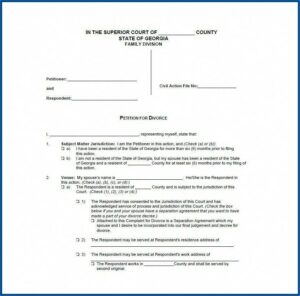 Free Georgia Uncontested Divorce Forms