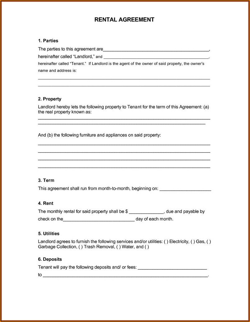 Free Lease Agreement Template Printable