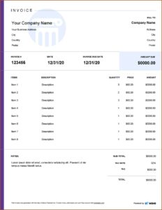 Free Legal Billing Invoice Template