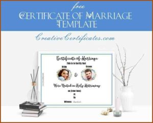 Free Marriage Certificate Template