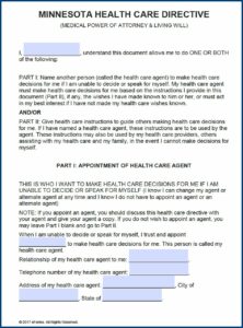Free Medical Power Of Attorney Form Minnesota