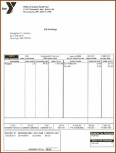 Free Paycheck Stub Template In Microsoft Word