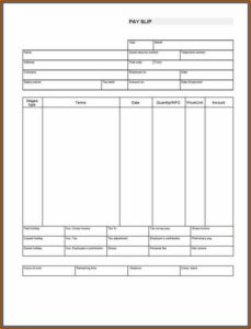 Free Printable Pay Stub Template