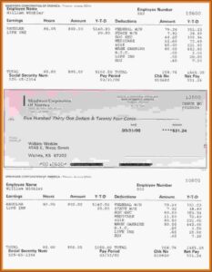 Free Printable Paycheck Stub Template