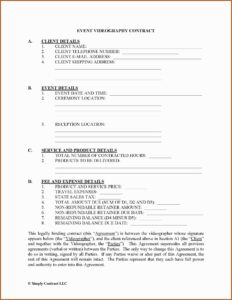 Freelance Videography Contract Template