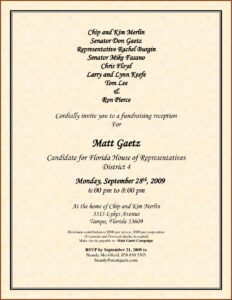 Fundraiser Invitation Card Templates