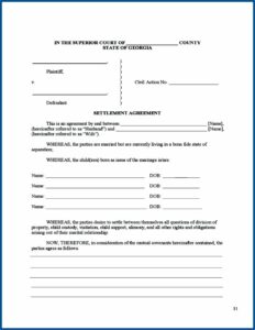 Ga Uncontested Divorce Forms