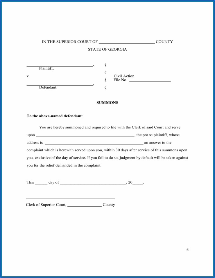 Georgia Uncontested Divorce Forms With Minor Child