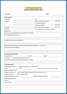 Georgia Uniform Motor Vehicle Accident Report Form