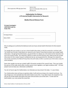 Hipaa Compliant Form For Medical Records