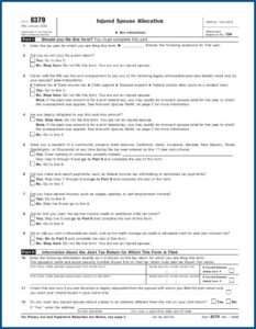 Irs Form 8379 Injured Spouse Allocation