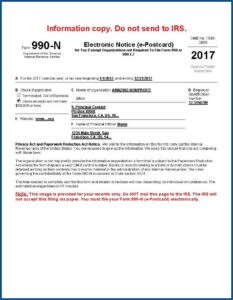 Irs Form 990 N Electronic Filing