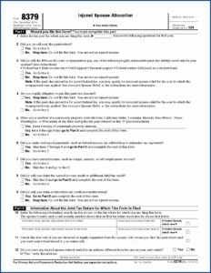 Irs Forms 8379 Injured Spouse 2011