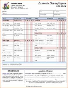 Janitorial Proposal Template Free
