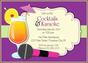 Karaoke Party Invitation Templates