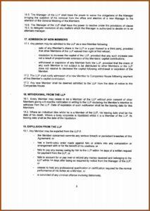 Llp Partnership Agreement Template Free Uk