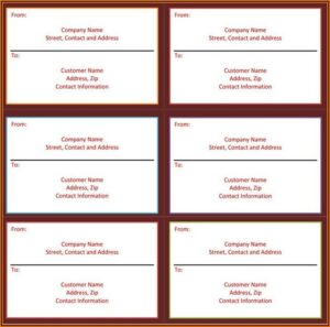 Mailing Label Templates Free