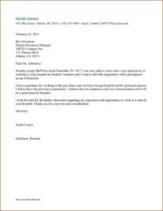 Medical Assistant Cover Letter Templates Free