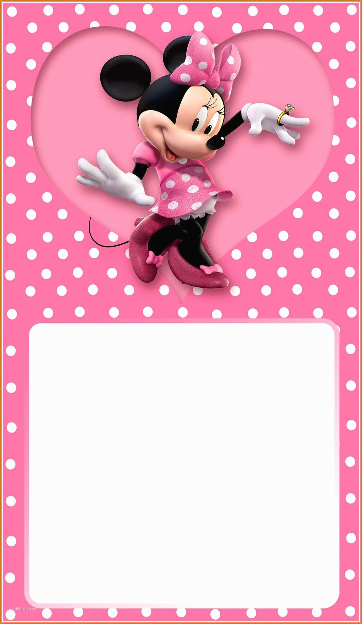 Minnie Mouse 2nd Birthday Invitations Template