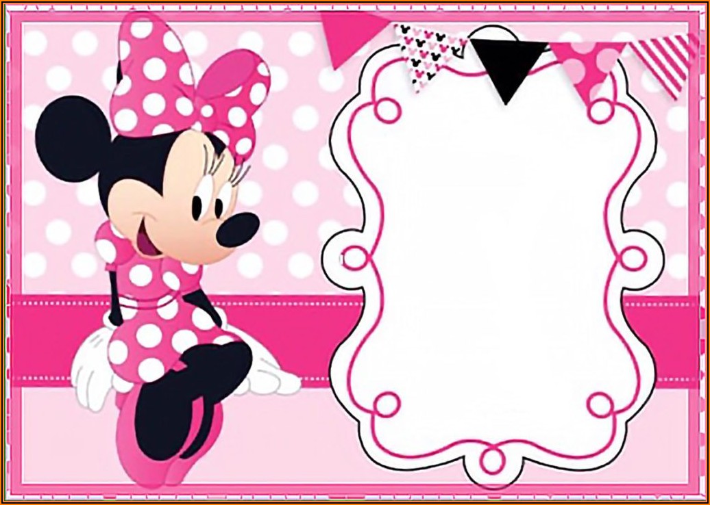 Minnie Mouse Party Invitation Template