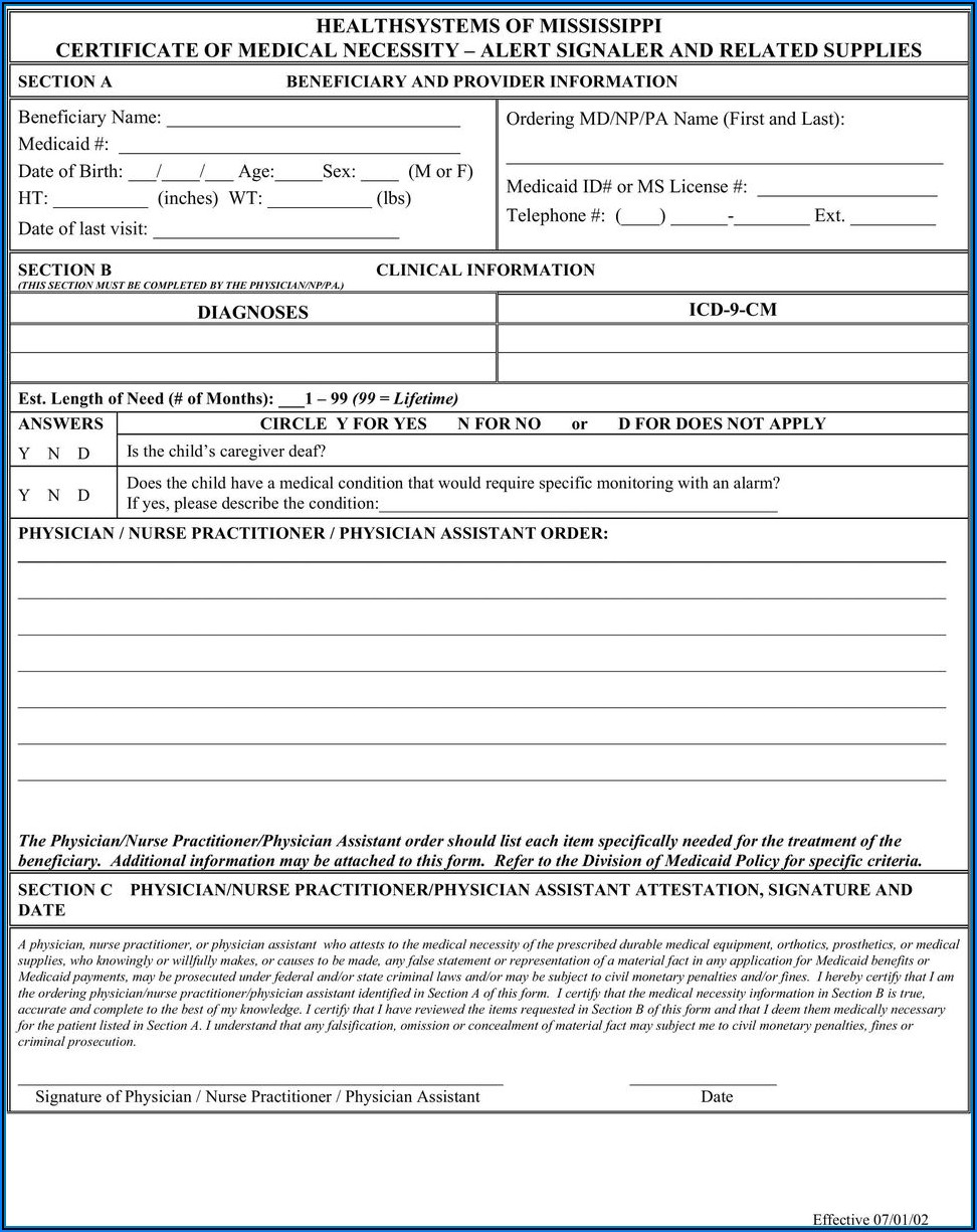 Mississippi Medicaid Wheelchair Evaluation Form