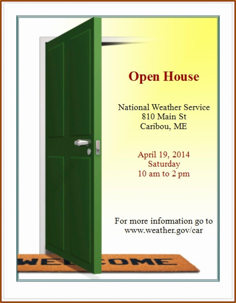 Open House Flyer Template Free Microsoft Word