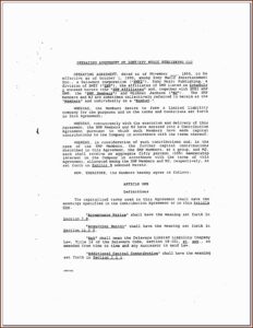 Operating Agreement Llc Template Puerto Rico