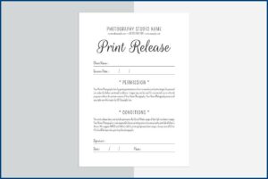 Photography Print Release Forms