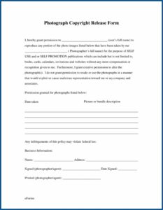 Photography Release Forms