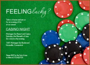 Poker Chip Invitation Template