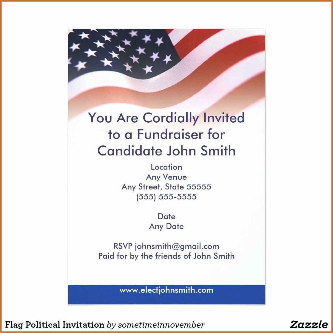 Political Fundraiser Invitation Template