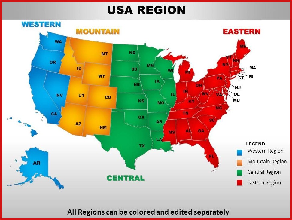 Powerpoint Maps Of Usa
