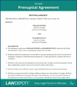 Prenup Forms Free