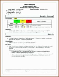 Project Expense Report Template