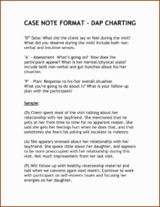 Psychotherapy Note Template Word