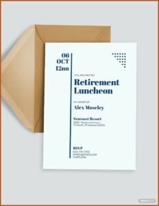 Retirement Luncheon Invitation Template