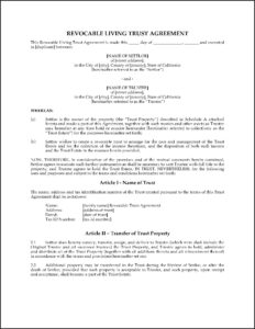 Revocable Trust Forms
