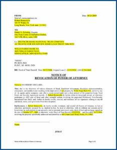 Revocation Of Power Of Attorney Form Ny