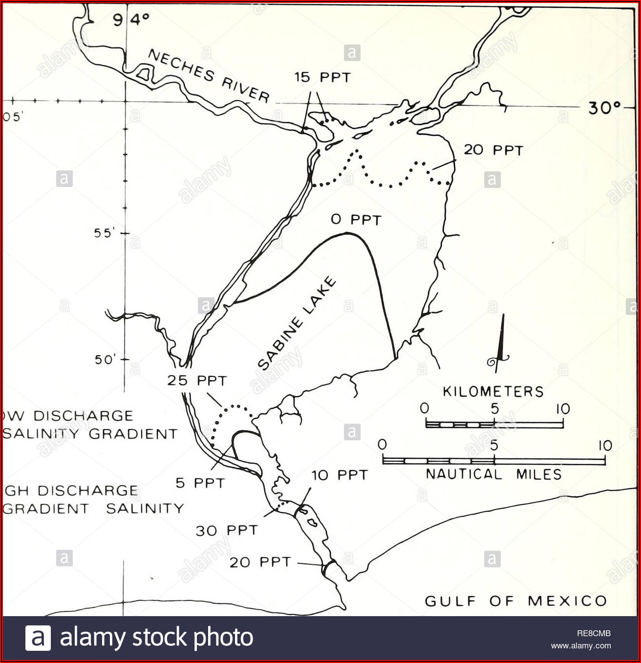 Sabine Lake Salinity Map