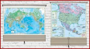 School Pull Down Maps For Sale