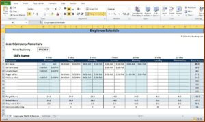 Shift Schedule Excel Templates