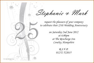 Silver Wedding Party Invitation Templates