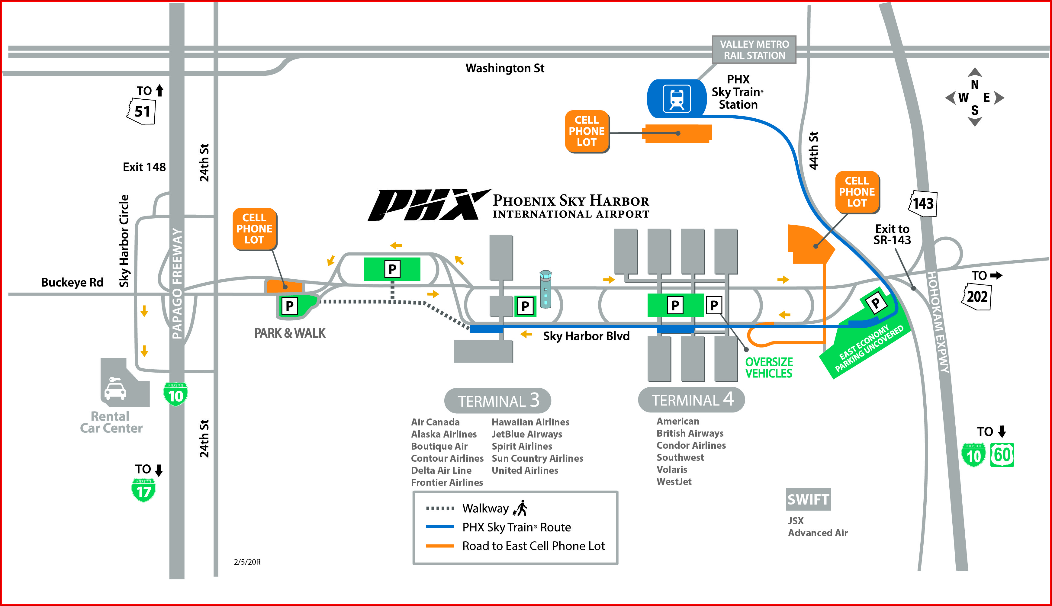 Sky Harbor Airport Parking Terminal 4 Map