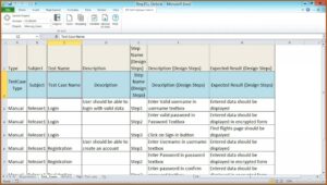 Software Test Case Template Excel
