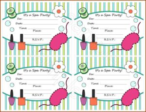 Spa Birthday Party Invitation Template