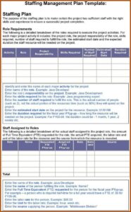 Staffing Plan Template