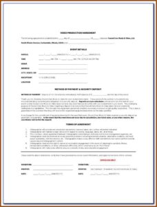 Videography Contract Template Pdf