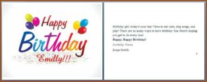Wife Birthday Card Template Word