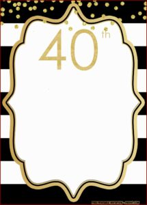 40th Birthday Invitation Templates